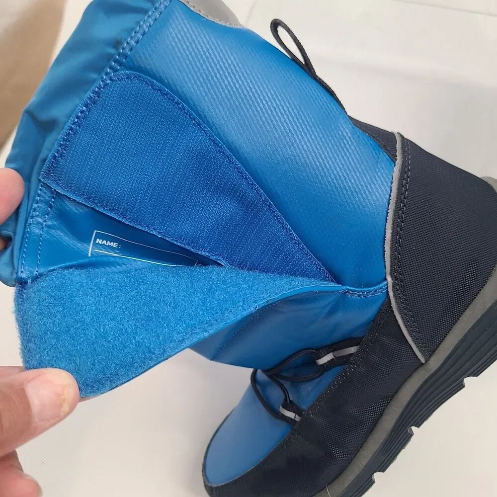 LANDS END Unisex Blue Thermolite Snow Winter Insulated Boots Youth Sz 7M 512385
